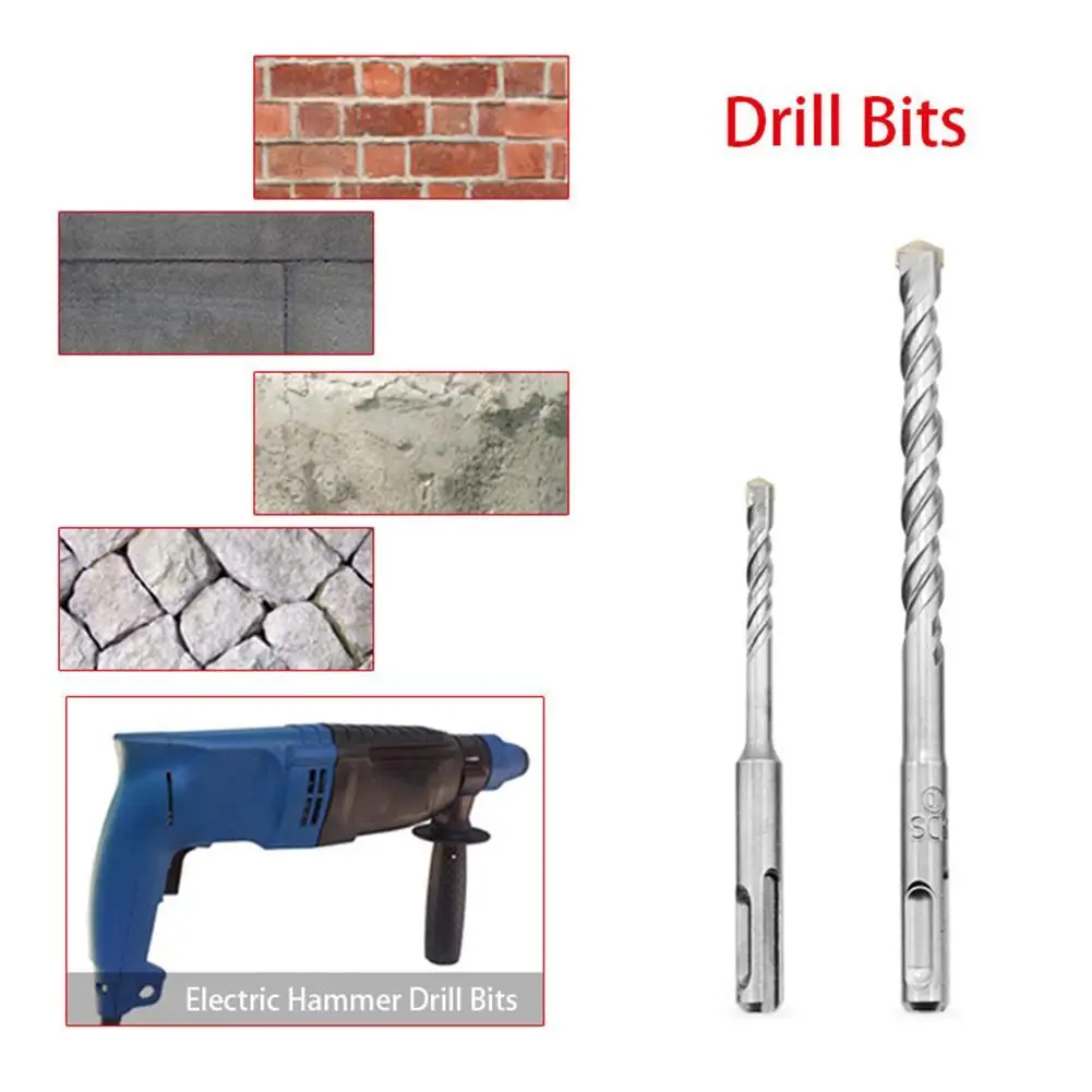 Набор твердосплавных насадок для дрели SDS Plus комплект из 8 5/6/8/10/12 мм сверления