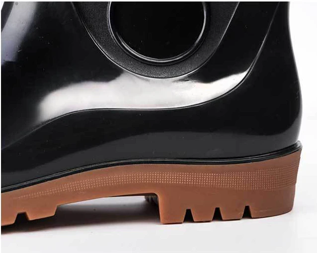 Сапоги Aleafalling мужские непромокаемые ПВХ круглый носок рабочее место Всесезонная