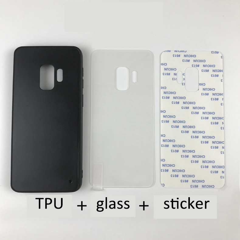 Черный УФ-печать закаленное Стекло чехол КРЫШКА ДЛЯ samsung Galaxy S9 S8 S10 A6 A8 J4 J6 плюс A10 A20 A30 A50 A70 A80 Note 9 10 Pro - Цвет: Черный