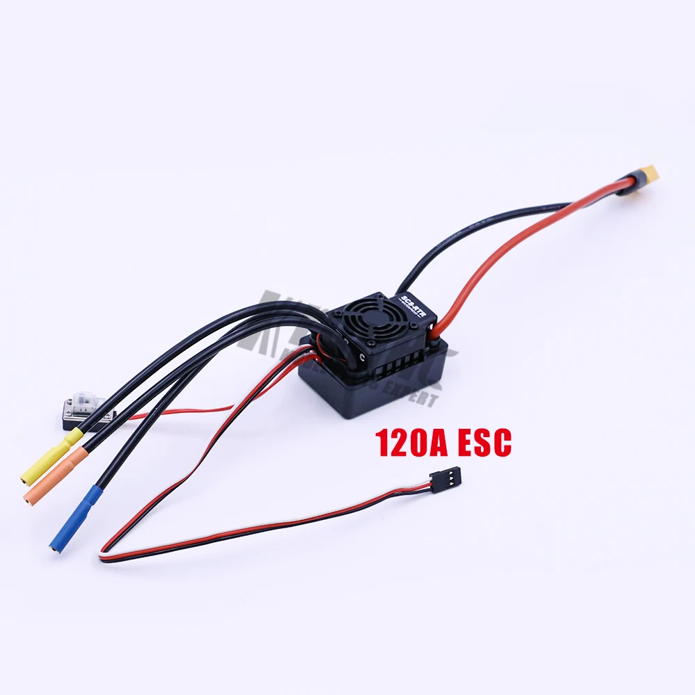 120A ESC Hobbywing SC8-RTR 120A бесщеточный ESC+ 3660 2700KV/3300KV/3500KV/3800kv Бессенсорный двигатель+ Программа карты для 1/10 RC автомобилей - Цвет: 120A ESC
