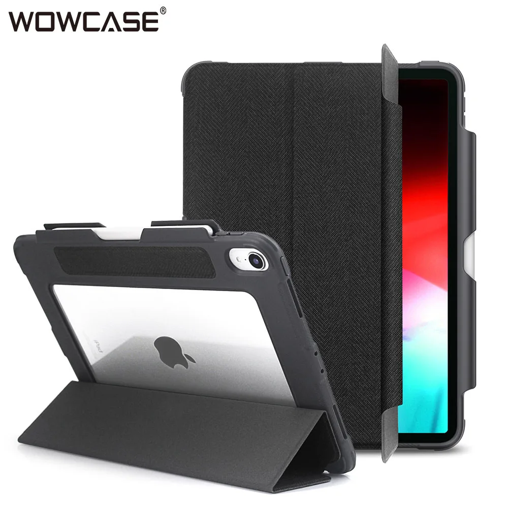 

Armor Anti-knock Cases For iPad Pro 11 Case with Pencil Holder Soft Rubber+Acrylic Back Cover For iPad Pro 12.9 2018 Funda Shell