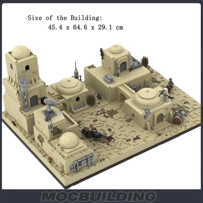 Конструктор MOC SW Tatooine МОС-эйсли Cantaina Star сборка фильмов модель Street View конструктор