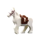 Военный подарок для детей аксессуары Обучающие игрушки сборная игрушка белая Военная лошадь Сращивание военные модели строительные блоки