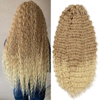 long deep wave twist afro curls crochet hair crochet braid ombre braiding hair extensions for women high tempreture 60standsp