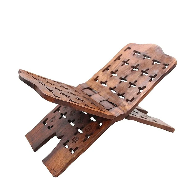 

Book Stand Wooden Quran Bookshelf Muslim Chanting Stand Bible Reading Holder For Textbook