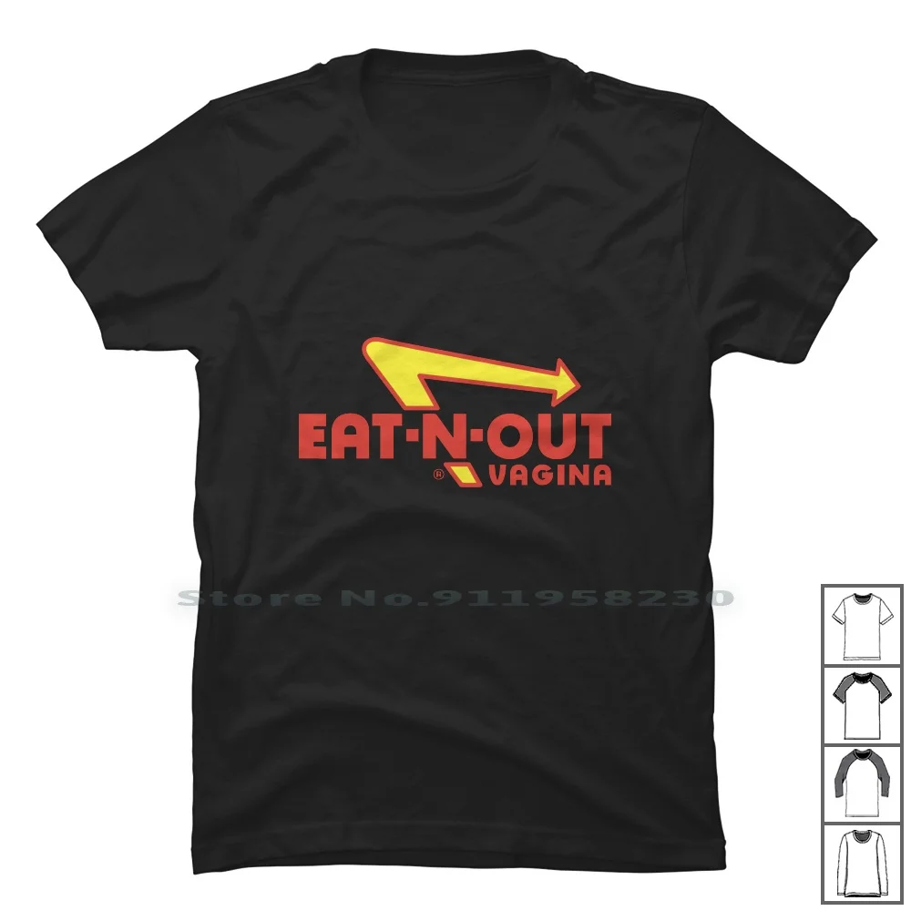 

Eat N Out T Shirt 100% Cotton Music Humor Out Fun Eat Ny Funny Music