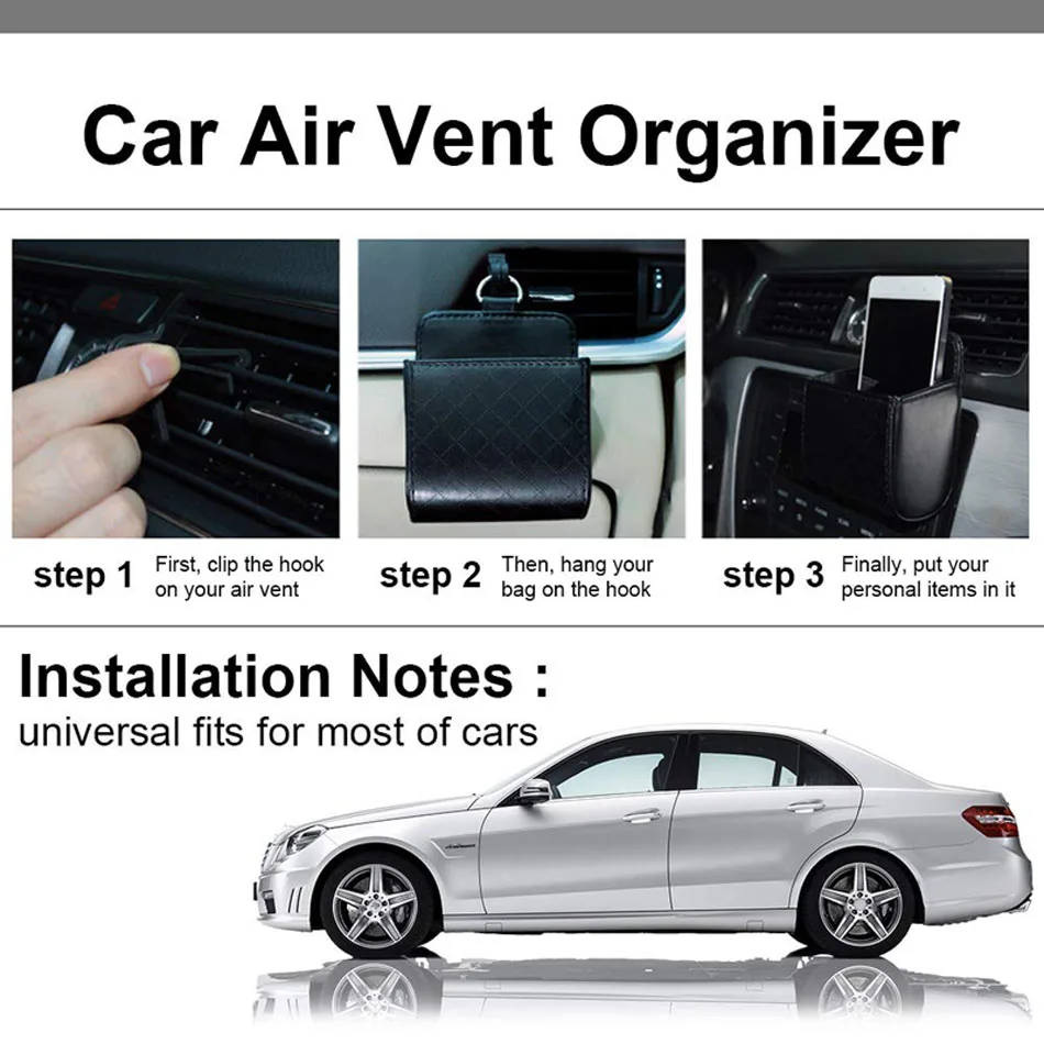 Автомобильный держатель для телефона из искусственной кожи органайзер сумка