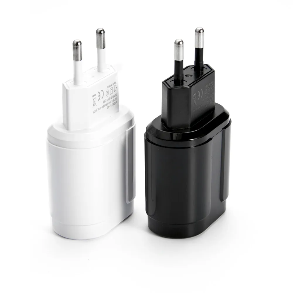 5V 2.4A двойное зарядное устройство USB для путешествий зарядное устройство для мобильного телефона Зарядка для IPhone 6 samsung S8 Xiaomi Note 8 настенное зарядное устройство EU US UK Pulg