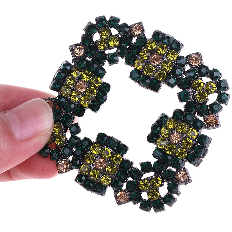 1 шт. Обувь зеленого цвета с кристаллами Стразы пряжкой Украшение на застежке