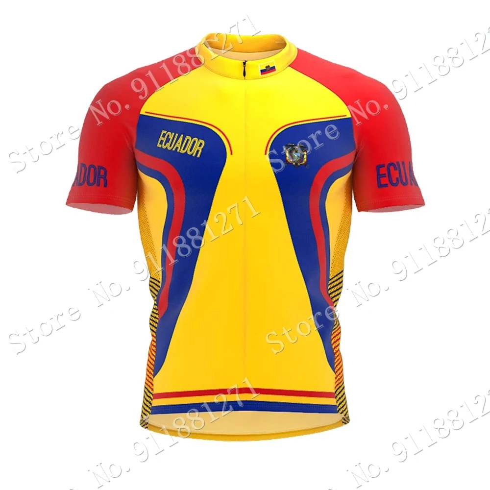 Эквадор 2021 мужская летняя велосипедная Джерси с коротким рукавом одежда для