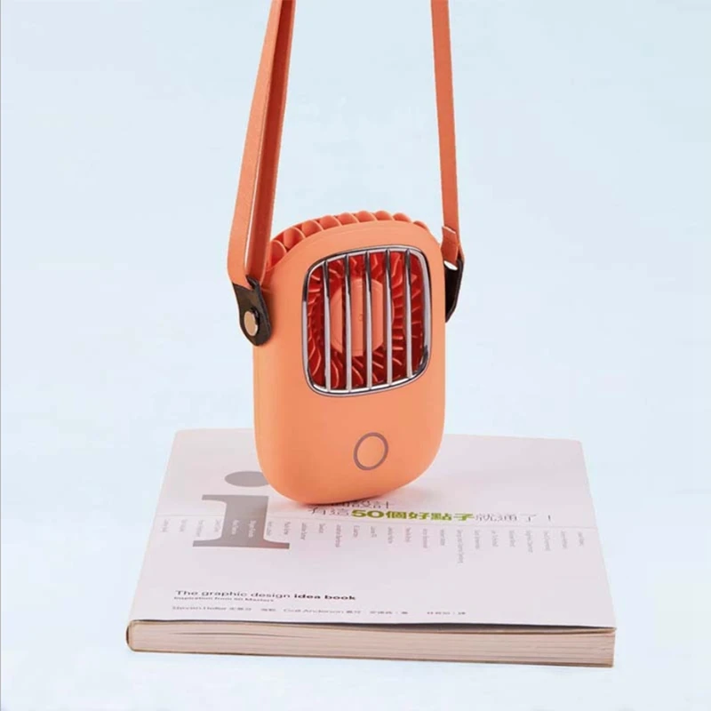 

Personal Air Conditioner Neck Fan Portable Dual Effect Cooling Neckband Fan Rechargeable USB Hanging Neck Cooler White
