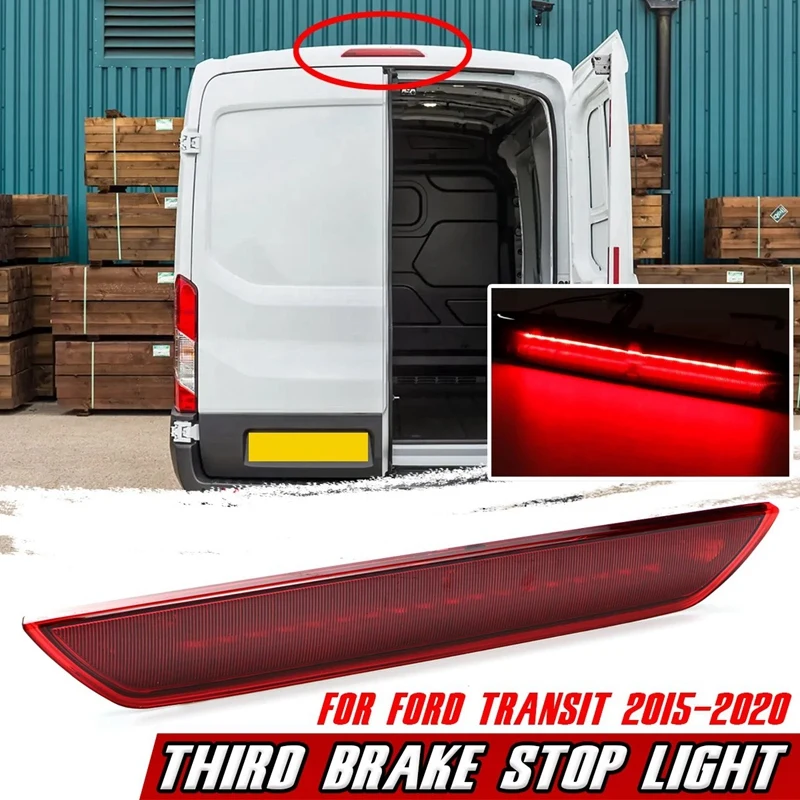 

Red Car 3Rd Rear Third Brake Light Lamp Stop Light High Mount Lamp for Ford Transit 2015-2020 BK3Z13466A BK3Z13466C