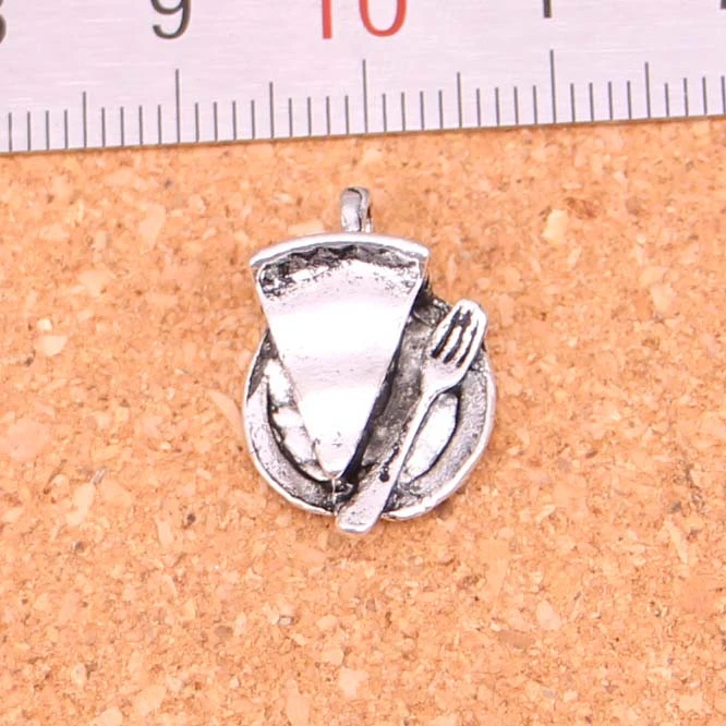 17 шт. подвеска в виде кусочка пирога вилка подвески из металлического сплава