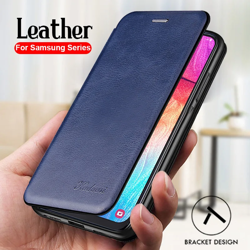 Кожаный чехол-книжка для samsung galaxy a10 a20 a30 a40 a50 a70 a50s a30s чехол-бумажник s10e note 10 pro s7 edge