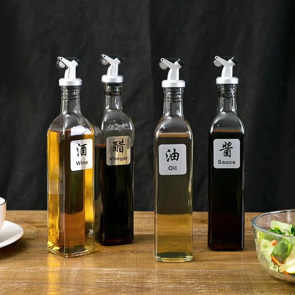 Автоматическая открывающаяся и закрывающая Стеклянная емкость для масла