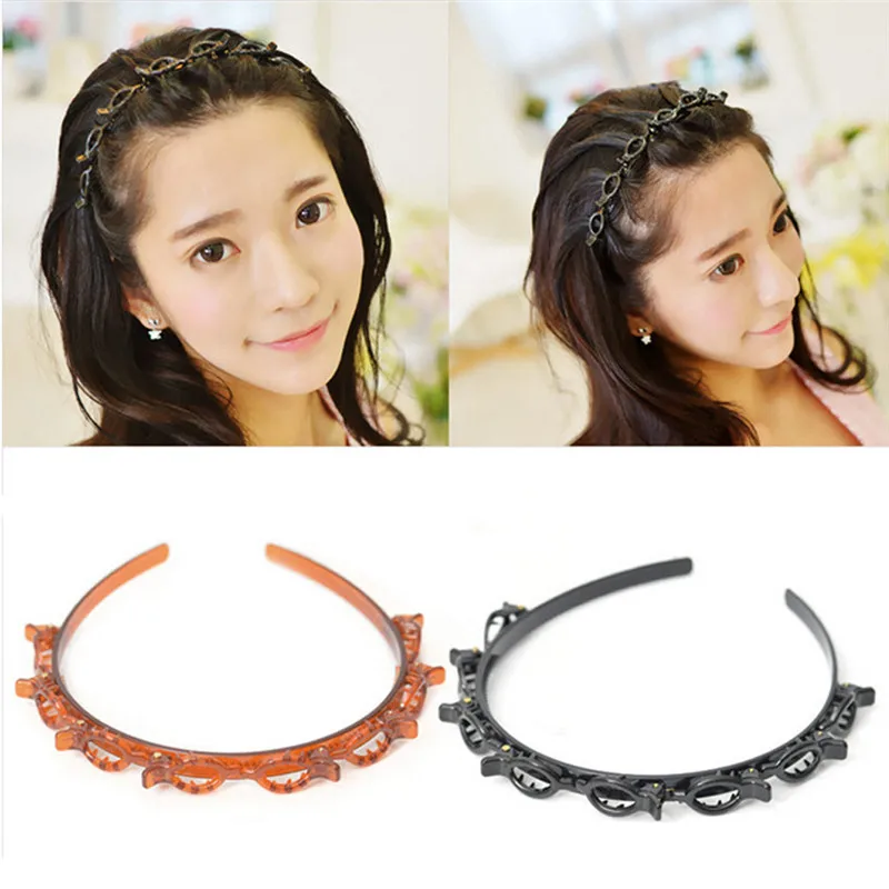 Черный зажим для волос заколка приносите обруч Многоэтажный Wisp Air Weave головной