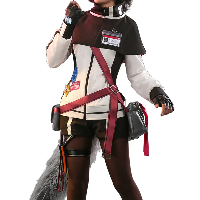 Аниме Arknights Техасский боевой костюм красивая форма Повседневное платье + хвост