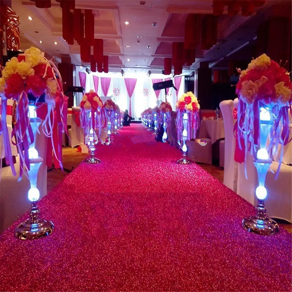 

New Arrivals High-end Pearlescent Wedding Carpets Shiny Aisle Runners T Station Party Decorations 14 Colors Free Shipping