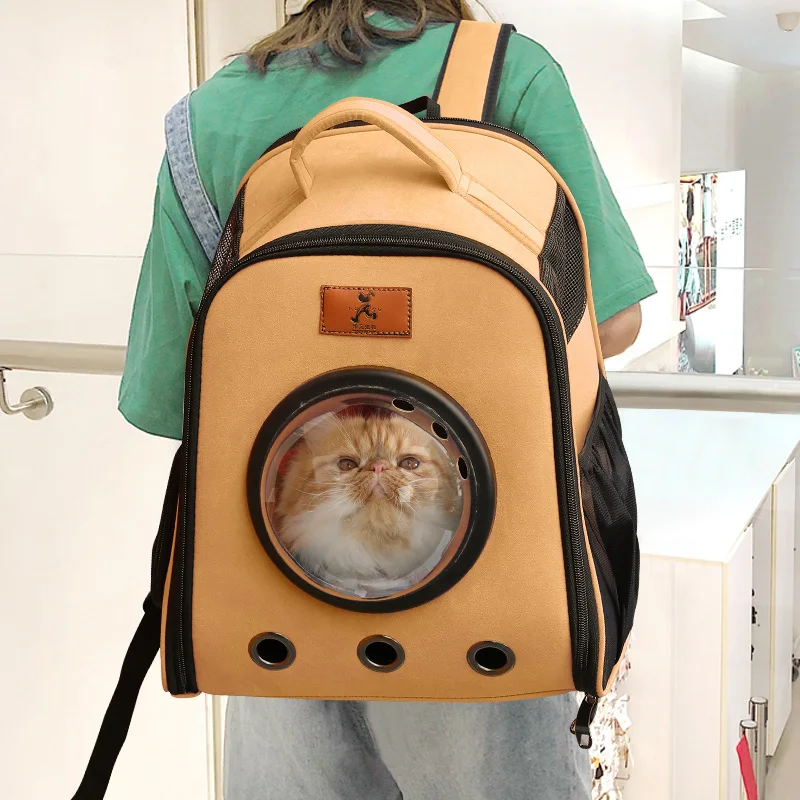 

High Quality Cat Carriers Cats Dogs Cat Carriers Transport Bag Large Gatos Mochila Handbag for Small Pets Accessories AB50XD