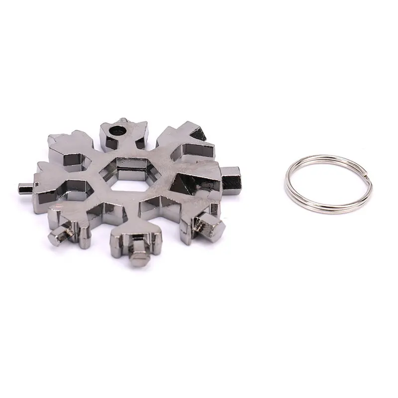 

stainless steel Snowflake Tool Card Combination Multifunctional Snowflake Screwdriver Wrench Tool Snowflake Tool Card