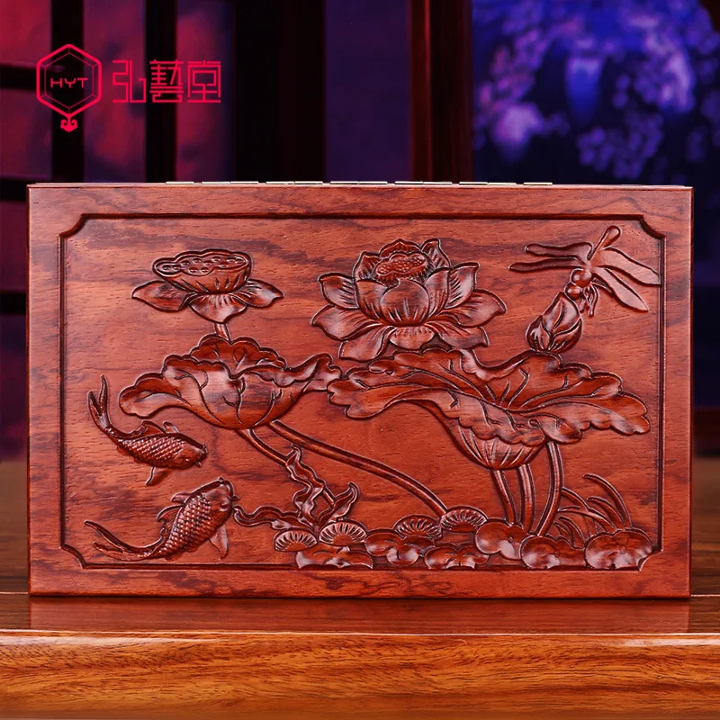 

Женская деревянная шкатулка ручной работы с художественным залом в китайском стиле