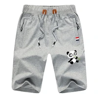 mens shorts all match print cat and panda drawstring shorts fitness casual sports jogging male five point pants plus size
