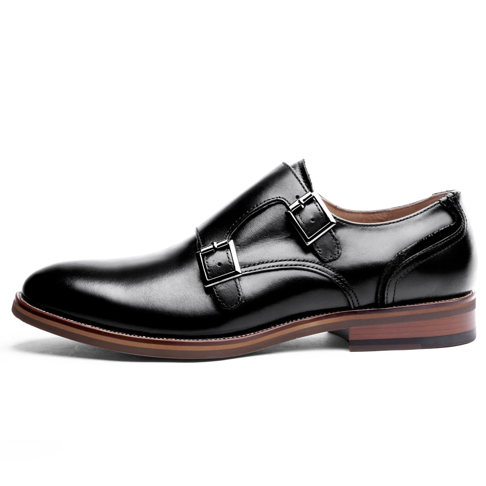 Туфли Monk Shoes мужские из натуральной кожи брендовые Роскошные туфли-оксфорды для