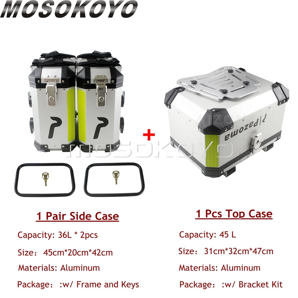 Универсальные мотоциклетные sidecase Pannier 36 л с полкой + 45-литровый верхний чехол для