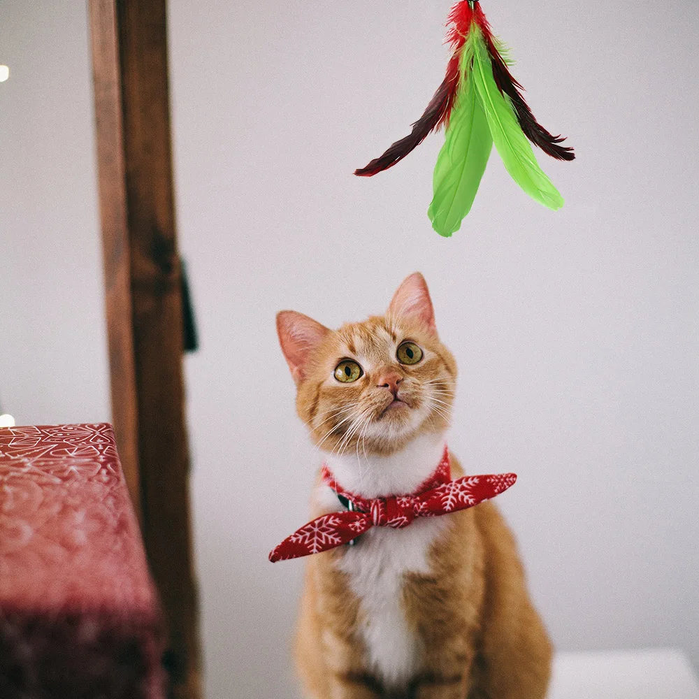 

11 PCS Replacement Feather Toy Set Feather Teaser Wand Toy for Kitten Having Fun Exercise Playing Without the Stick