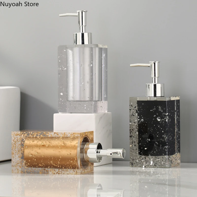 

Light Luxury Plexiglass Lotion Bottle High-end Nordic Style Hand Sanitizer Bottle Home Furnishing Bottled Bathroom Decoration