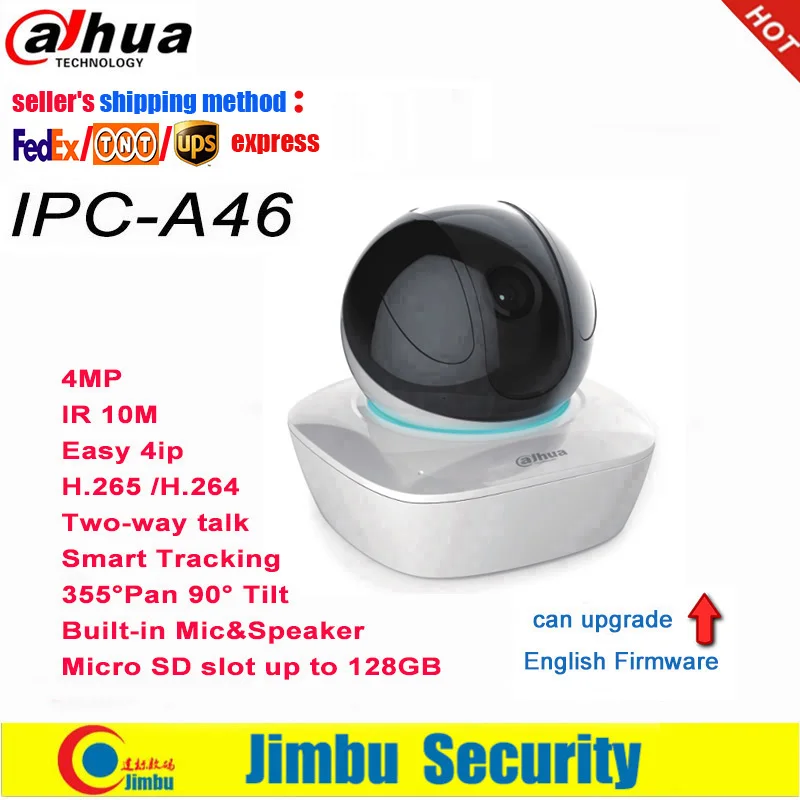 Сетевой видеорегистратор Dahua WI FI Камера IPC A46 заменить A35 H265 /H.264 4MP IP функции