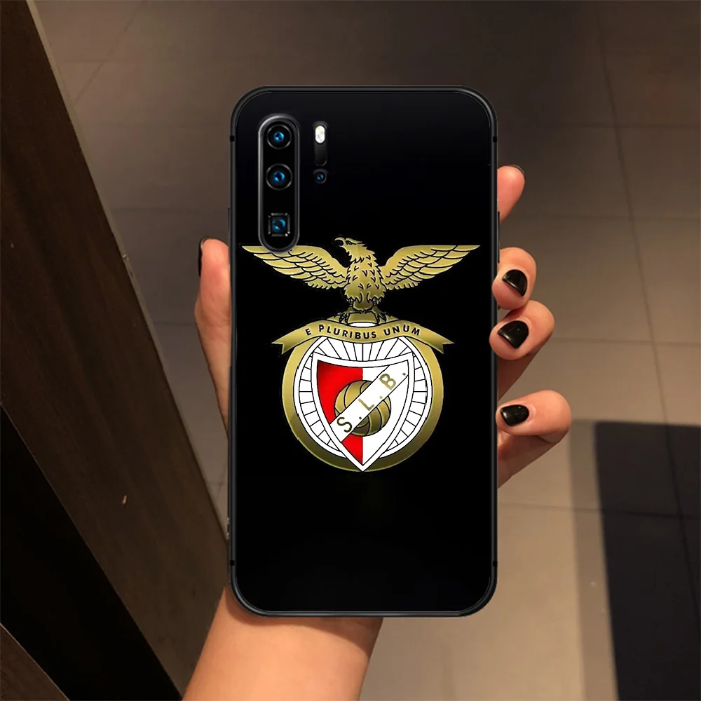 

Portugal football Benfica Phone Case Cover Hull For Huawei P8 P9 P10 P20 P30 P40 Lite Pro Plus smart Z 2019 black Etui 3D