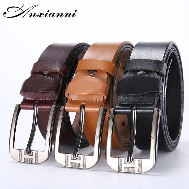New Mens High Quality Luxury Brand Leather Belt Designer Belts Pin Buckle Black Business Trouser Male Belt strap