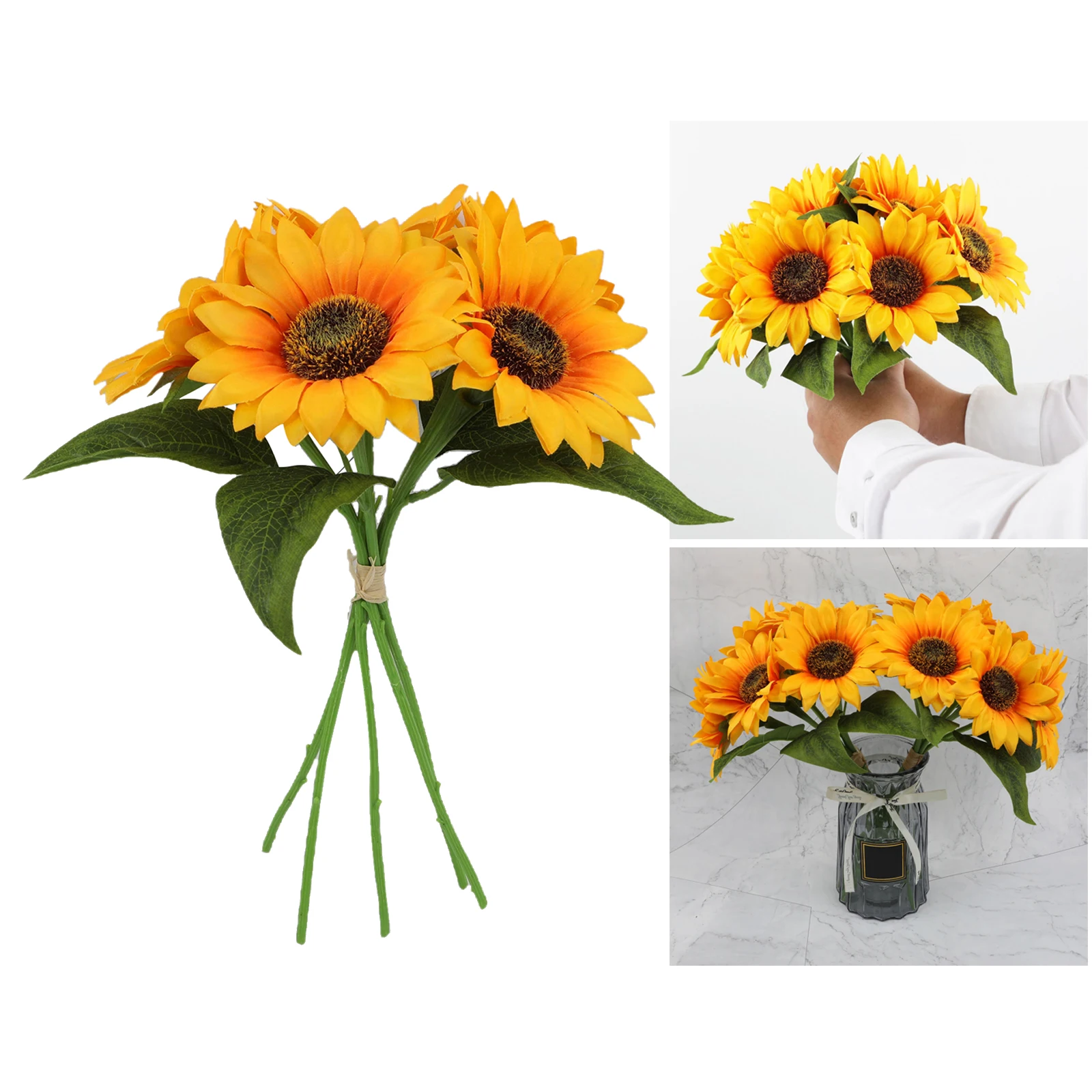 

Artificial Flower Silk Fuax Floral Decor Flower Arrangements Decor Wedding Home Kitchen Office Windowsill Spring Decorations