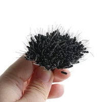 300pcs hot new black float fishing bobber silicone stopper space bean connector fishing line resistance fishing accessories