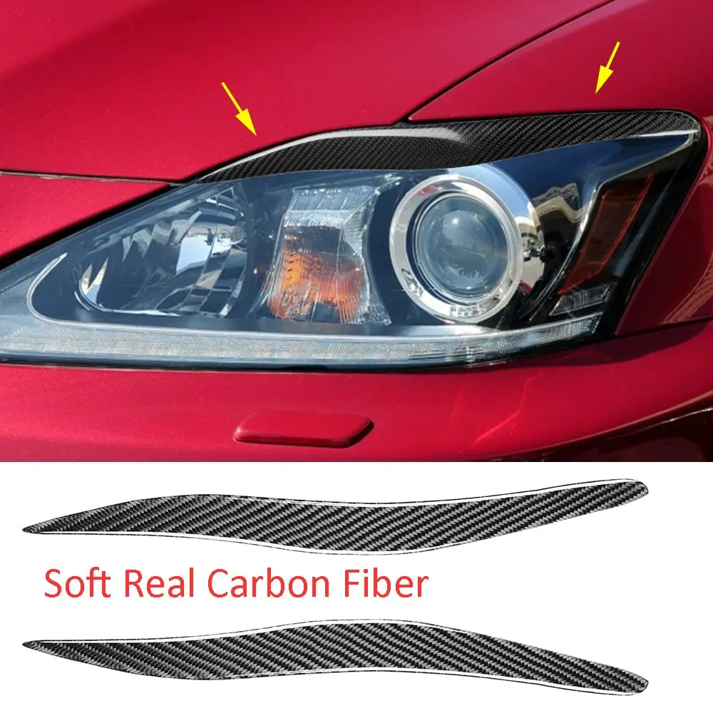 

Мягкие настоящие Углеродные волоконные накладки на веки для фар Lexus IS250 IS300 IS200 2006-2012