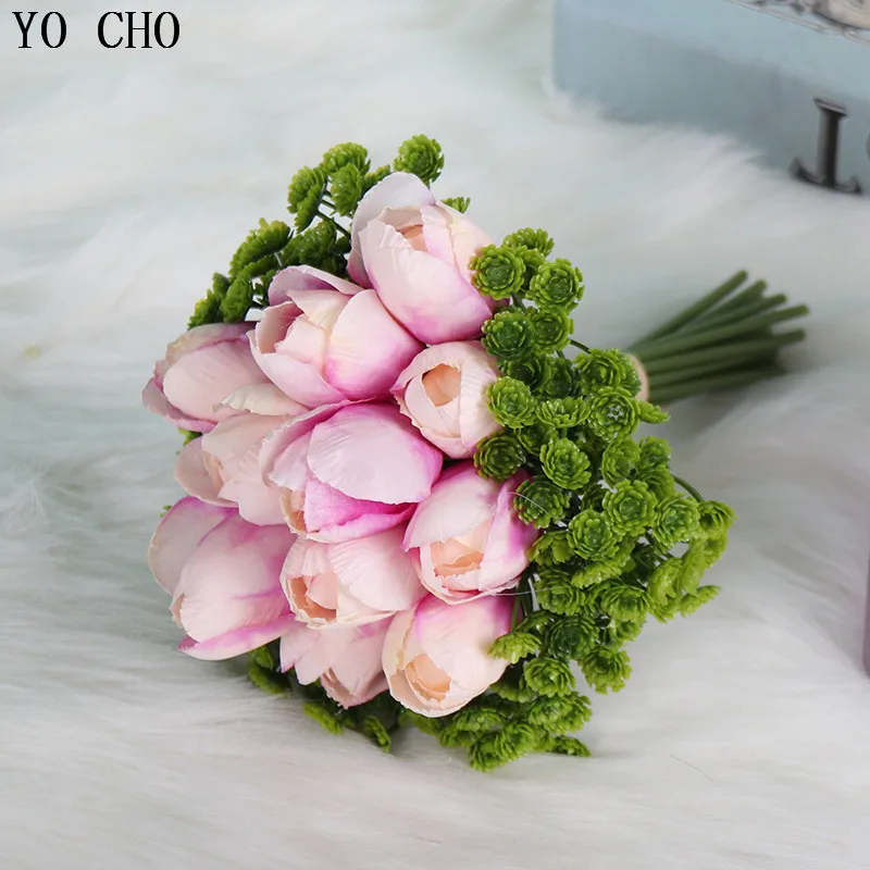 Букет невесты Мода Высокое качество PU искусственные тюльпаны 12 головок Шелковый