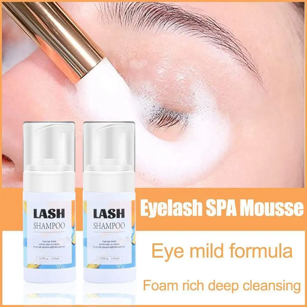 

Eyelash Extension Shampoo 150ml Eyelid Foaming Cleanser Wash For Extensions Natural Lashes Makeup Mascara Remover Professio I9K8
