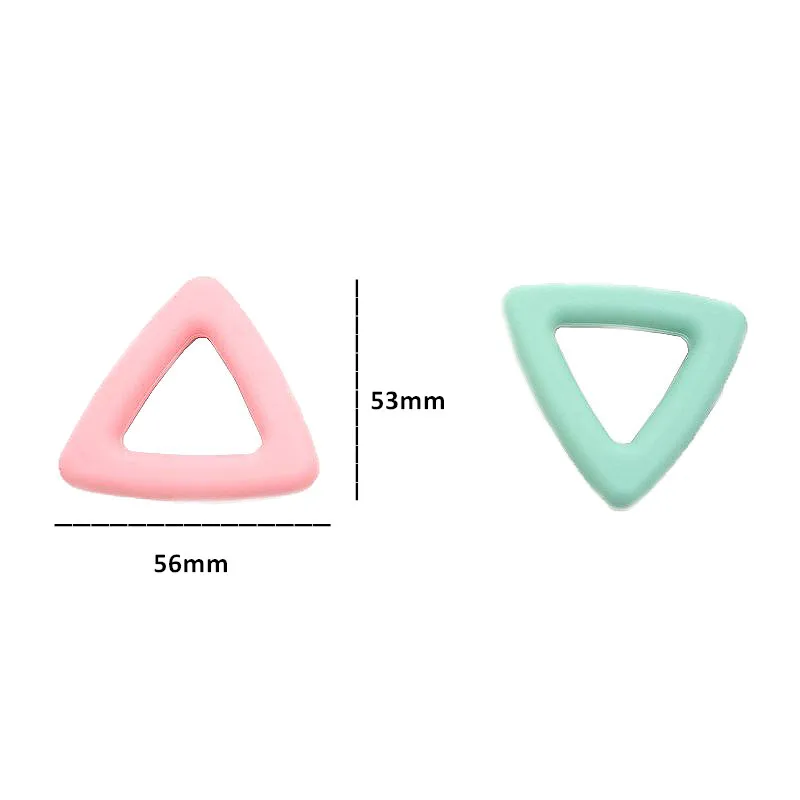 Chenkai 10 шт. силиконовые треугольные бусины для прорезывания зубов сделай сам Соска