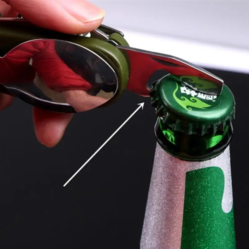 Армейский зеленый складной портативный столовый прибор из нержавеющей стали для