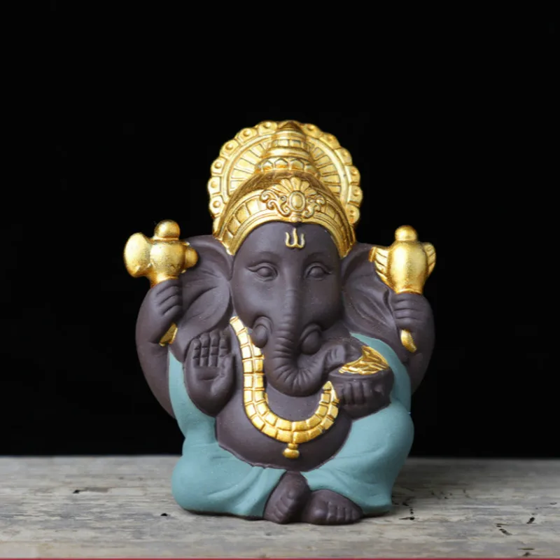 Керамический слон Бог сундук статуя индийского Бога скульптура тайского Будды