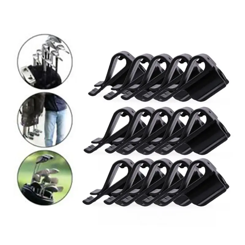 

15 Pcs Golf Bag Clip on Putter Clamp Holder Putting Organizer Club Ball Marker