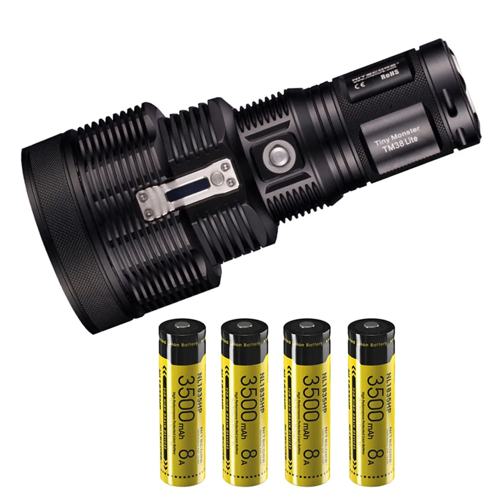 TM38Lite NL1835HP NITECORE TM38 Lite перезаряжаемый фонарик CREE XHP35 HI D4 max 1800 люмен светодиодный фонарь длинный фонарь 1400 м ручной прожектор - Испускаемый цвет: TM38Lite NL1835HP