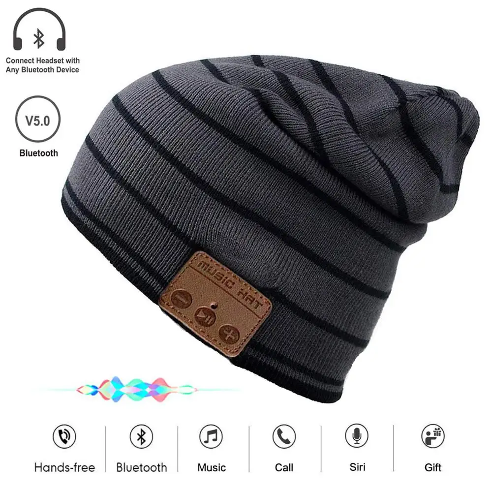 Беспроводная музыкальная умная шапка Bluetooth 5 0 с стереогарнитурой наушники