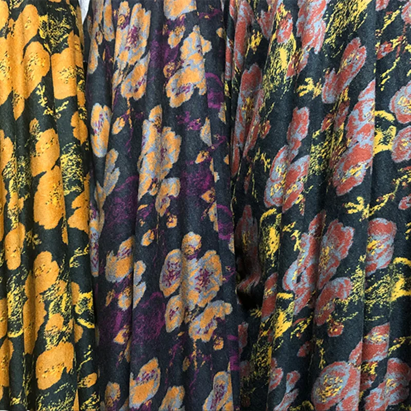 

Thick Australian Fleece Garment Fabric New Autumn and Winter Wool Jacquard Dress China Cloth for Sewing Material Per Meter