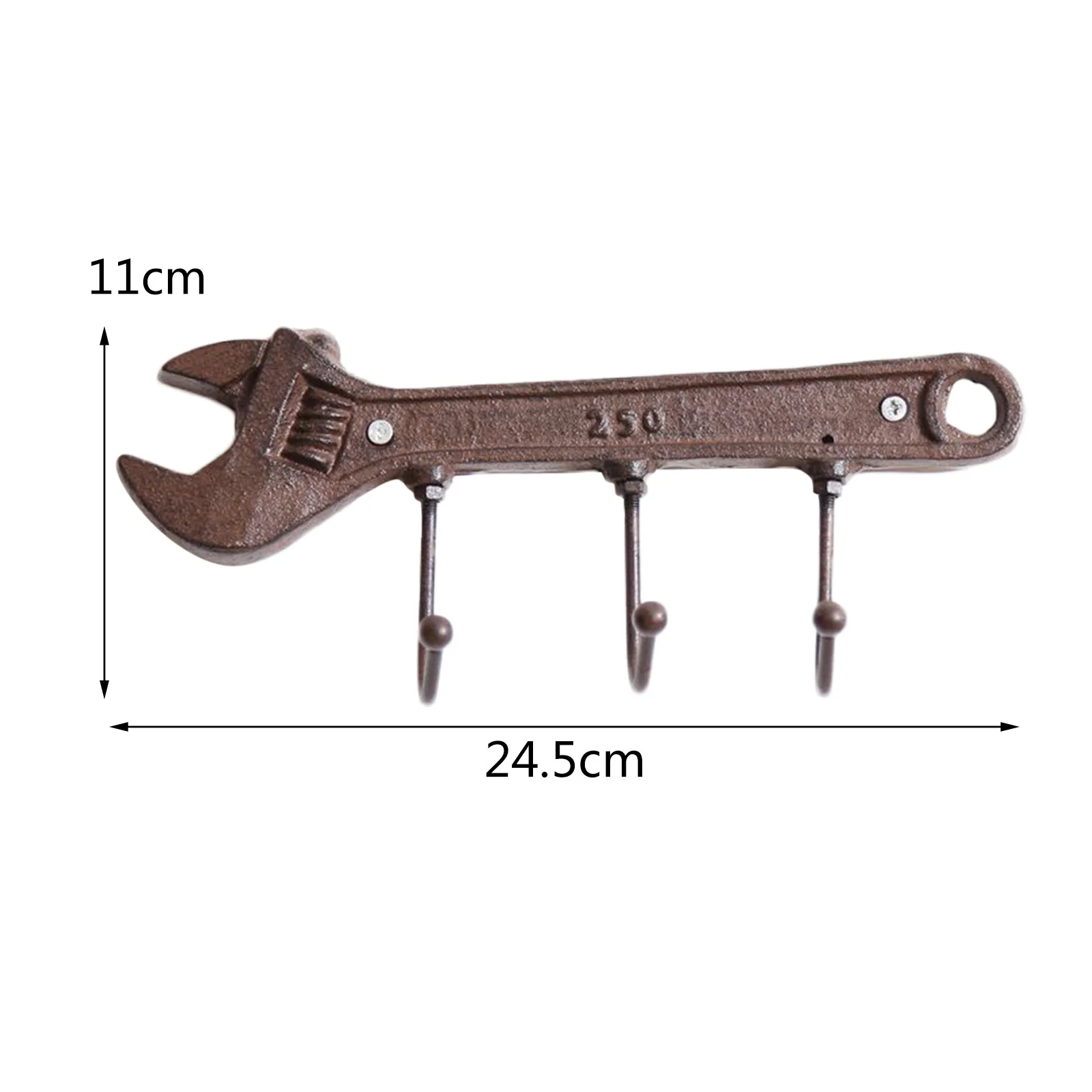 

Retro Wrench Shape Decorative Hooks Antique Wrought Iron Wrench Door Multi-Purpose Hooks Bar Decoration Home Ornaments Racks