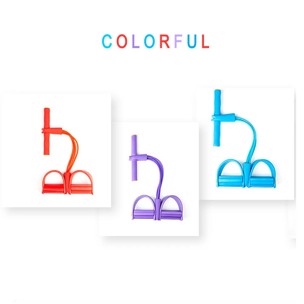 Эластичный тренажер для живота 4 эластичных резинки тренировок фитнес