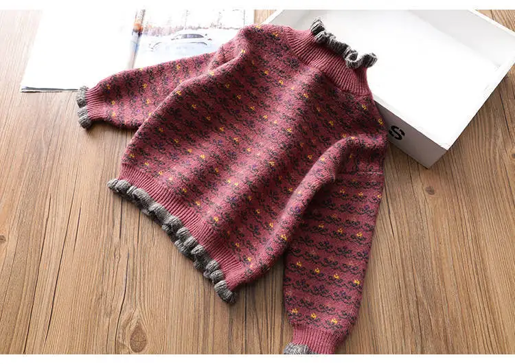 Свитеры для девочек вязаный свитер с рисунком грибка новинка на осень и зиму