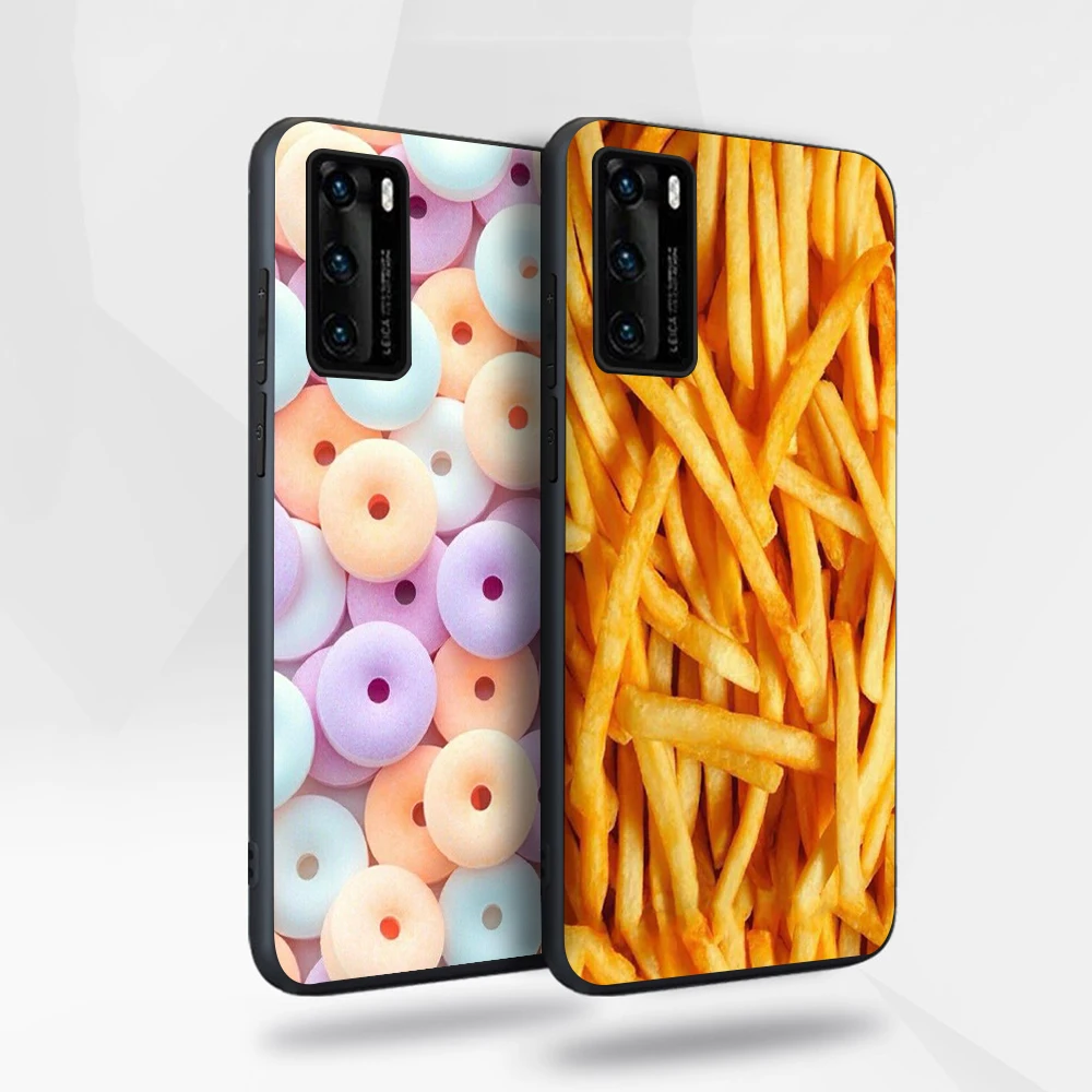 

Dessert Food Case for Huawei P40 P30 P20 Honor 30 20 10 30S Mate 40 30 20 Lite Pro P Smart Plus 2019 Soft TPU Phone Cover Fundas