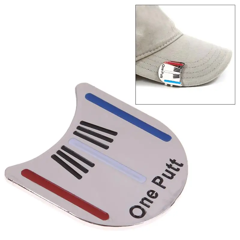 

1 PCS One Putt Golf Ball Marker Hat Clip With Magnet Ball Mark With Magnetic Golf Putting Alignment Aiming Cap Clips Rush Sale!